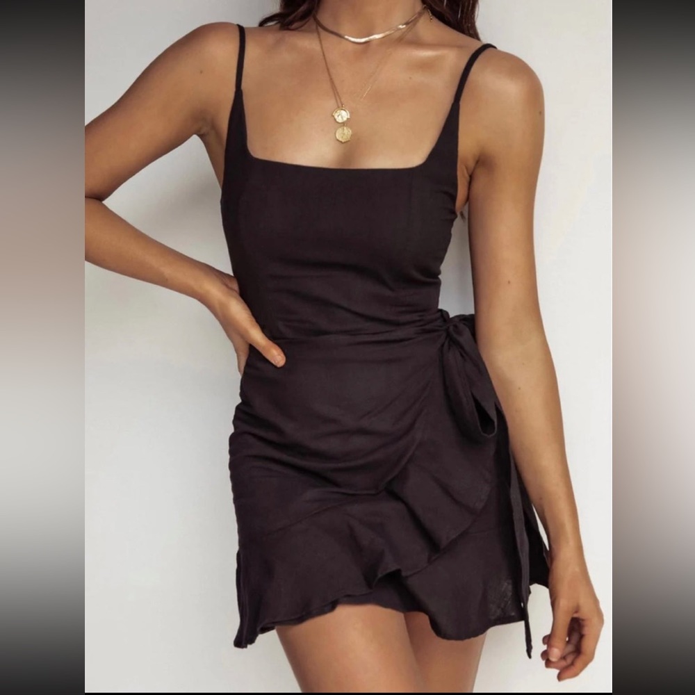 Princess Polly LOVE LANE MINI DRESS BLACK size 0